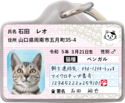 マイニャンバー迷子札サンプル⑭