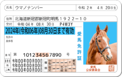 愛馬免許証