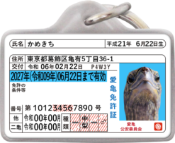 愛亀免許迷子札